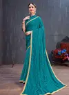 Teal Blue Heavy Silk Rang Roop Vol 3 Organza Designer Festival and wedding Wear Sarees 4134